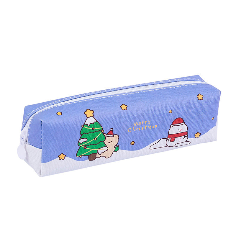 Wholesale PU Cartoon Christmas Pencil Bags