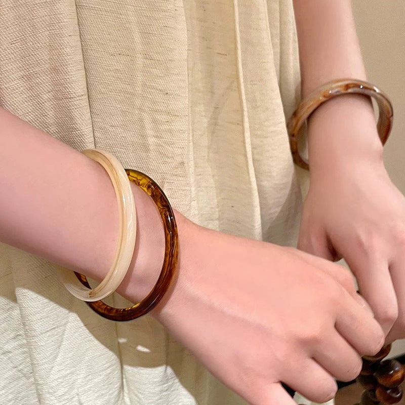 Wholesale Irregular Resin Texture Bracelet