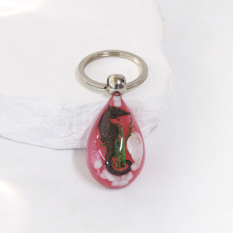 Wholesale seahorse marine keychain  marine creative jewelry