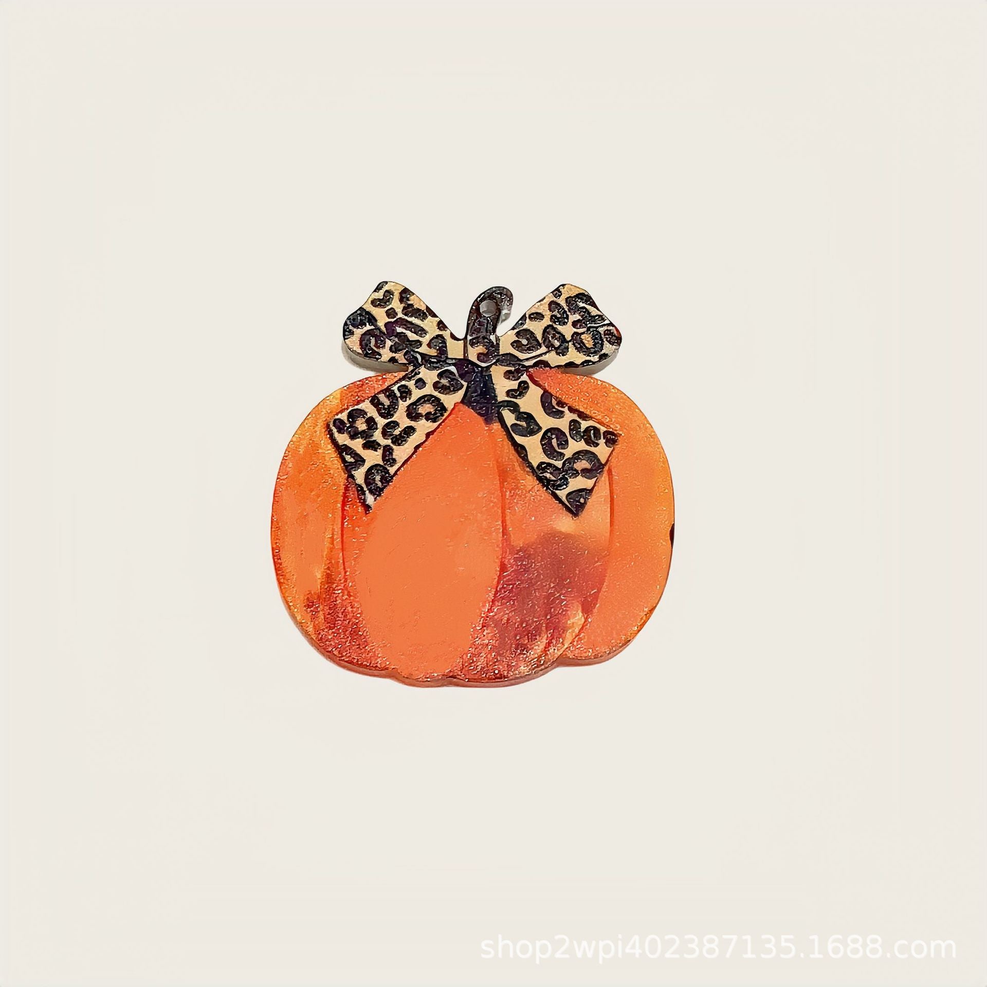 Wholesale 30pcs/pack Acrylic leopard pumpkin accessories DIY crafts  Acrylic Flatback