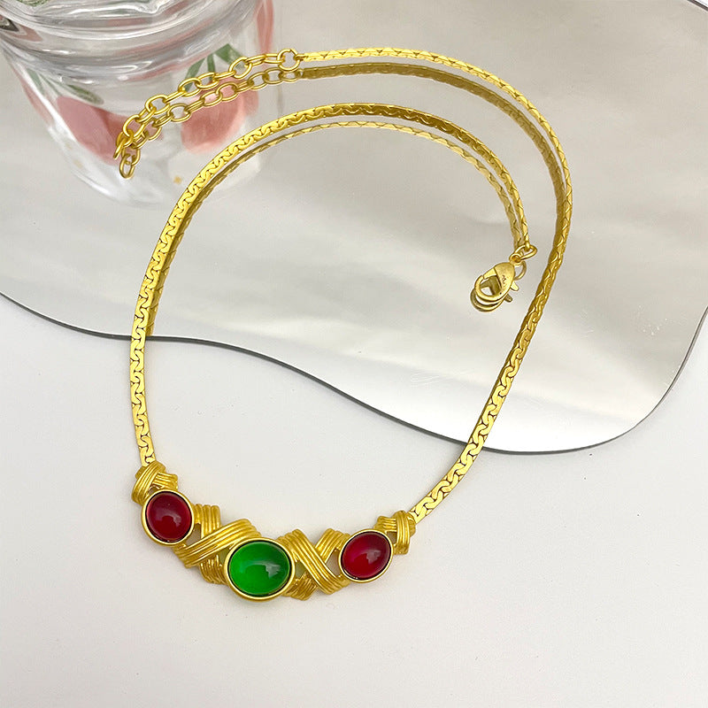 Wholesale Ellipse Geometry Alloy Necklaces