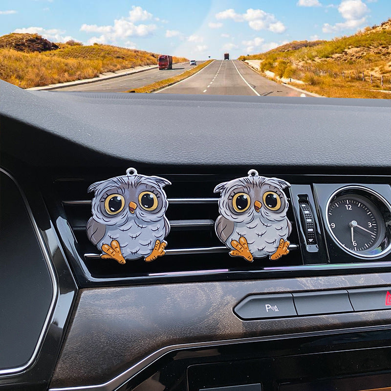 Wholesale Acrylic Owl Automobile Air Conditioner Air Outlet perfume with Aromatherapy