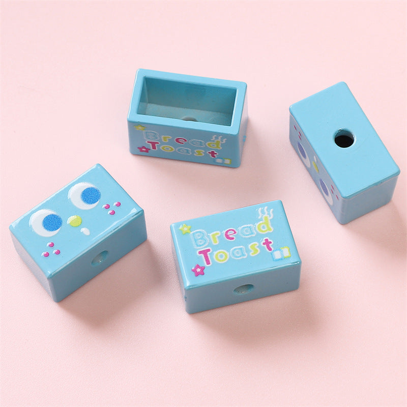 Wholesale  Printed Beads Cartoon Beaded Handmade DIY  Acrylic Beads