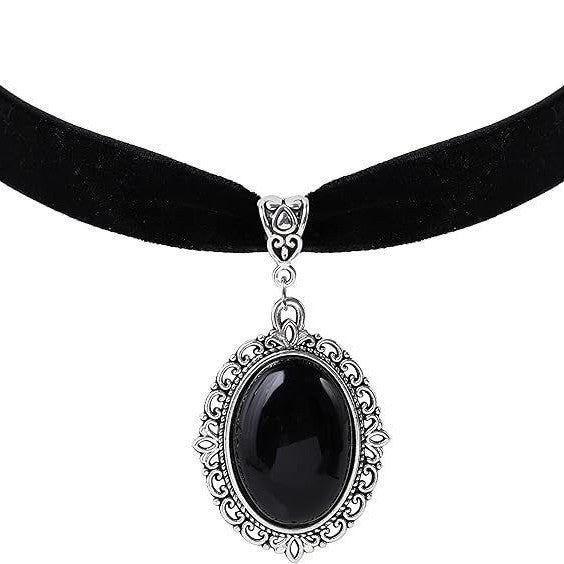 Wholesale Black velvet Gothic choker necklace