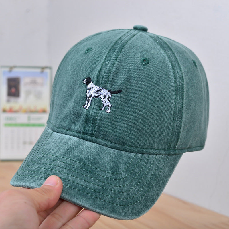 Wholesale Washed Solid Color Puppy Retro Distressed Baseball Cap