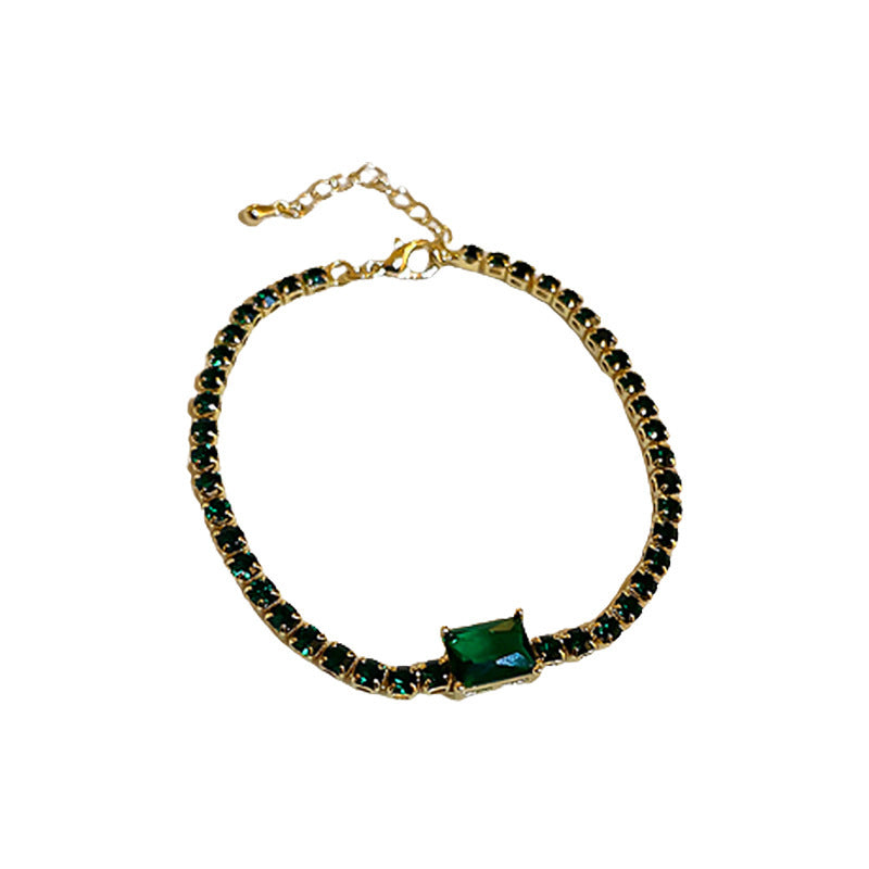 Wholesale Emerald Diamond Geometric Circle Bracelet