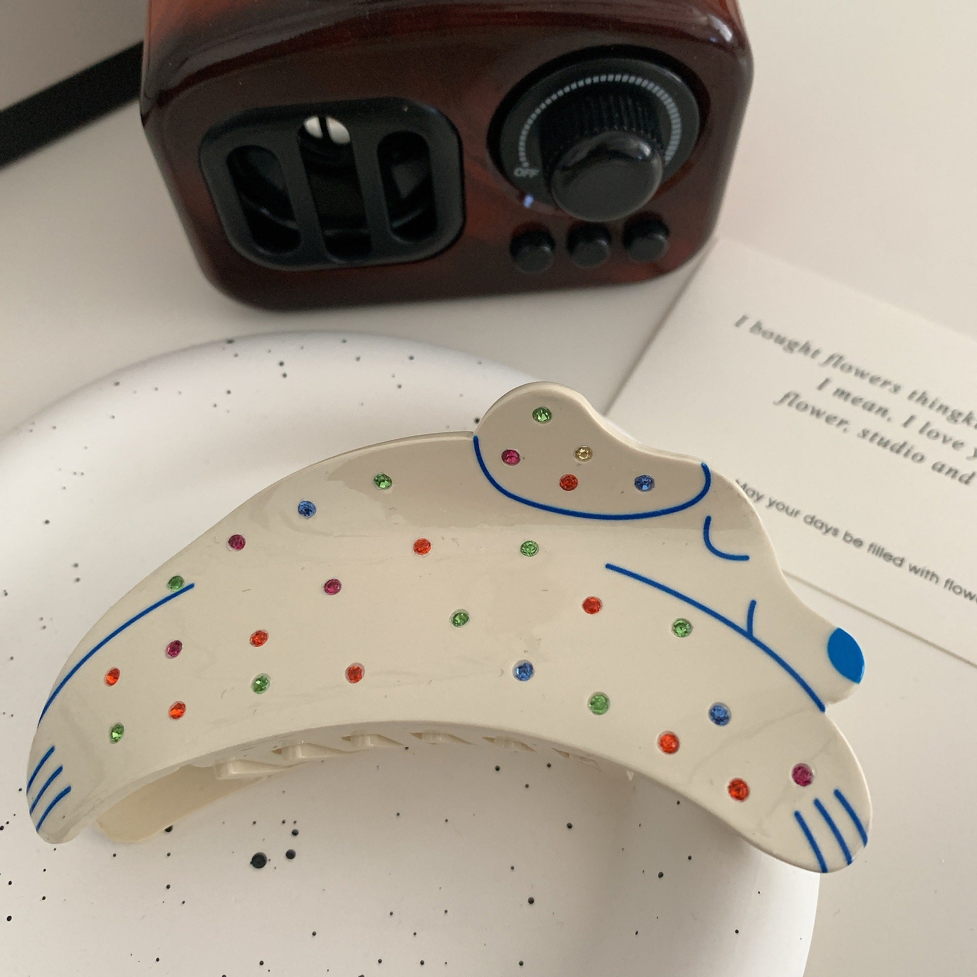 Wholesale Cute Cartoon Spotted Dog Acrylic Grip