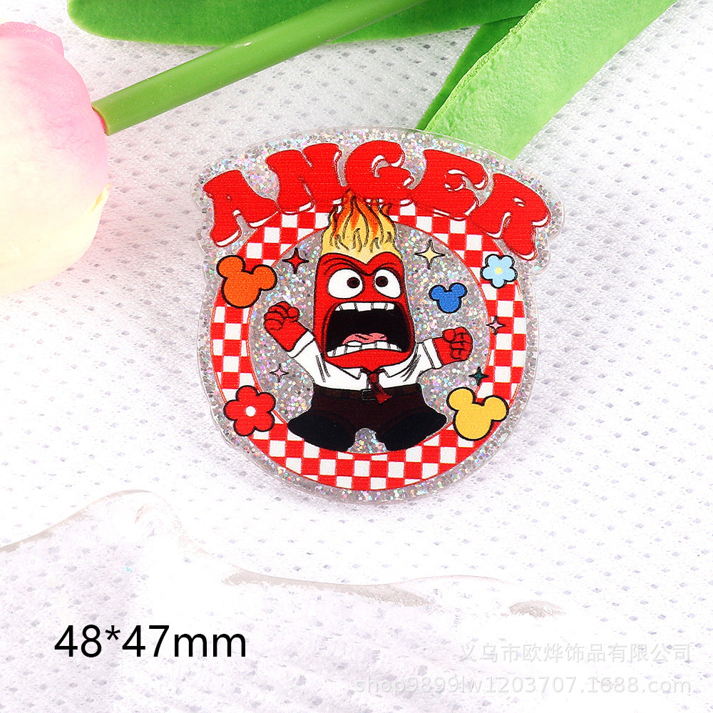 Wholesale 10pcs/ pack cartoon character cute pendant acrylic pin cute DIY accessories