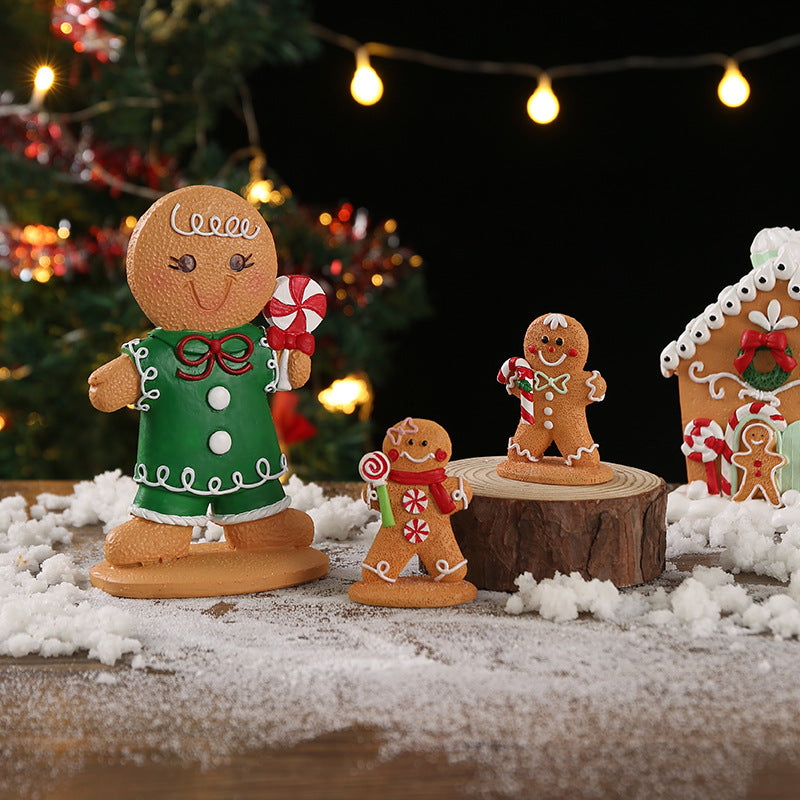 Wholesale Christmas Gingerbread Resin Ornaments