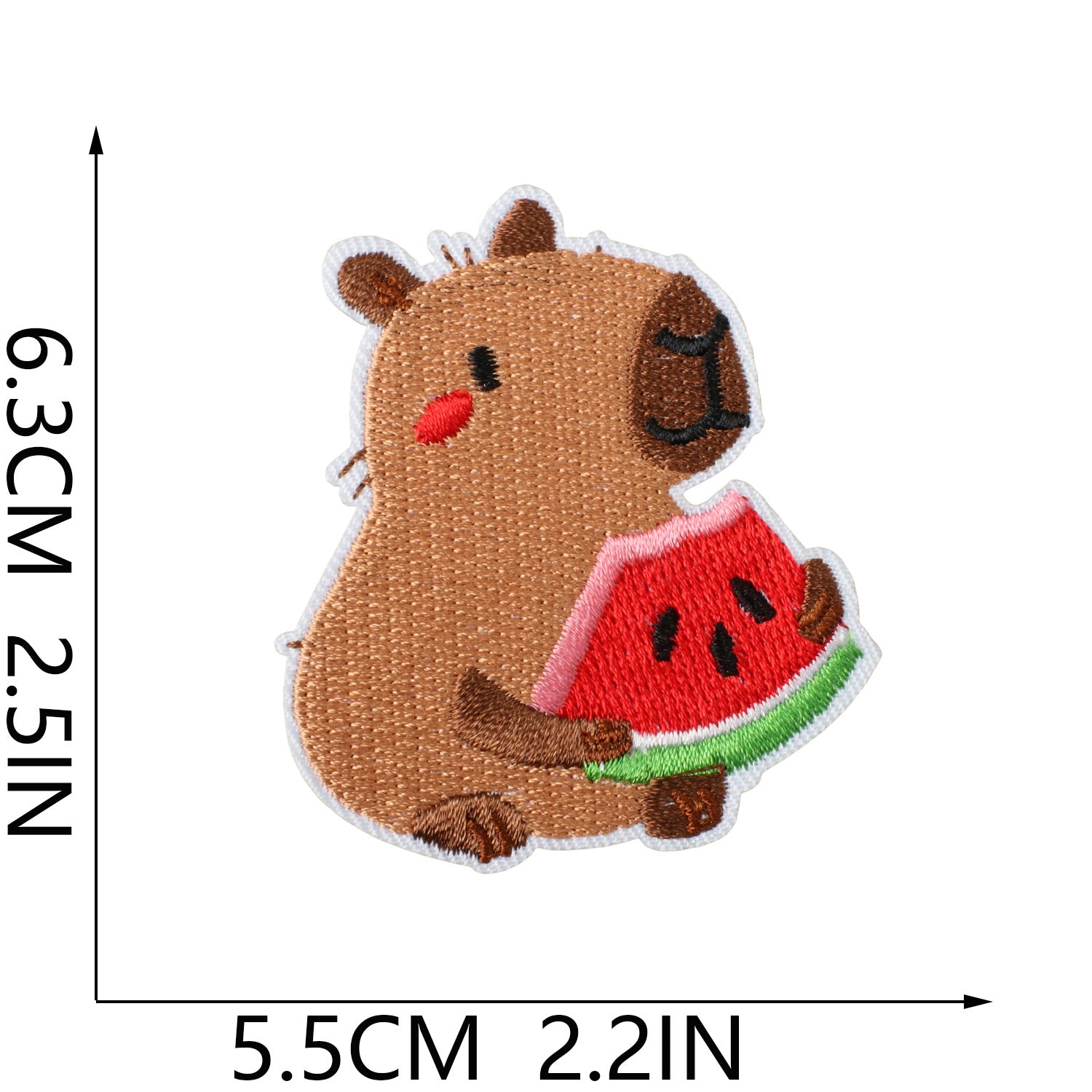 Wholesale Cute Capybara Cartoon Sun Embroidery Patch Iron On Decorative Accent For Clothing Bags DIY Gift Resale