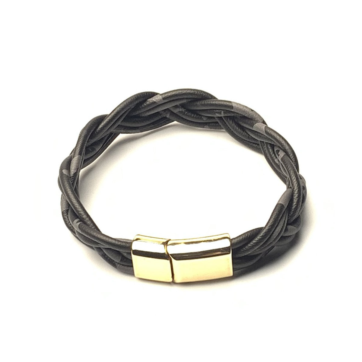 Wholesale 6-strand braided bracelet silicone tube leopard leather bracelet