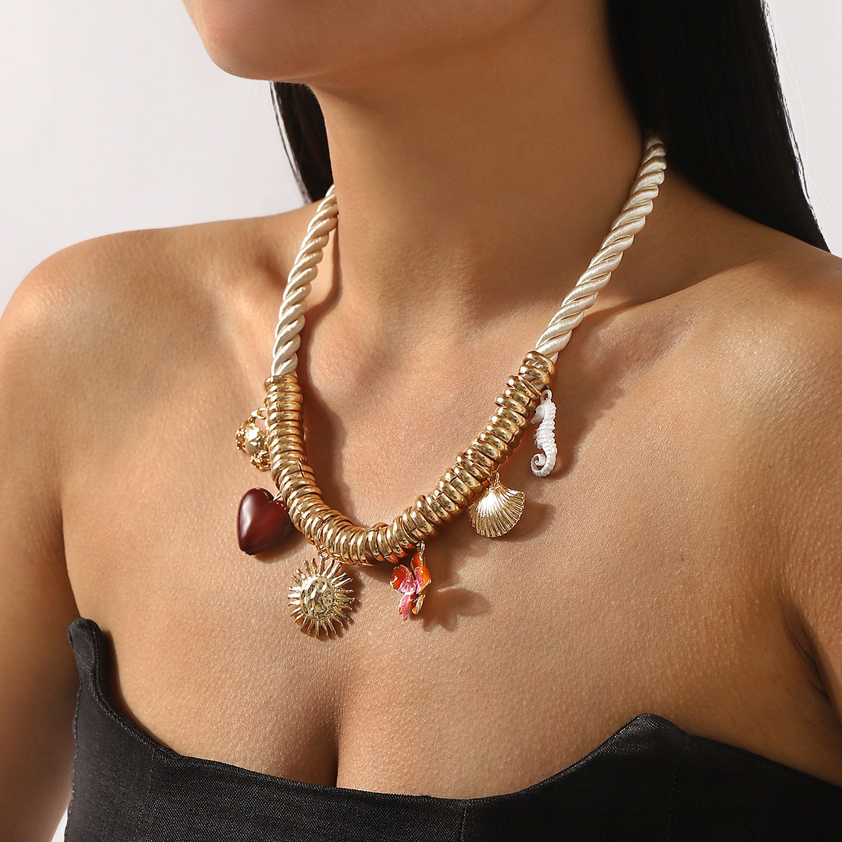Wholesale  Za Fashion Retro Marine Element Crab Seahorse