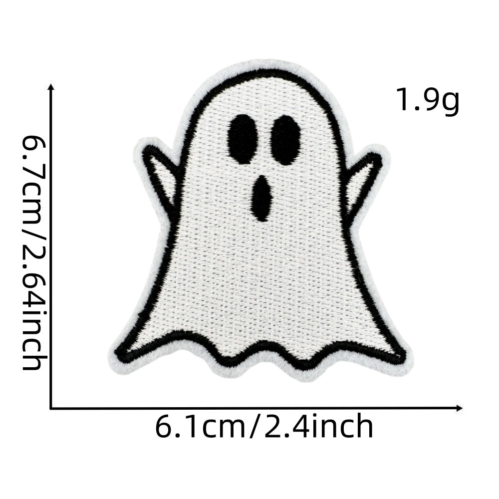 Wholesale Polyester Iron On Embroidered Patches  Pumpkin Ghost Black Series Home Decor Accent