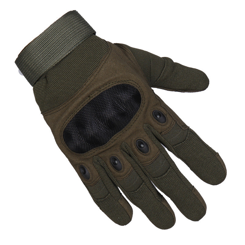 Wholesale Touch Screen Full Finger Carbon Fiber Shell Knuckle Protection Cut and Stab Resistant Gloves