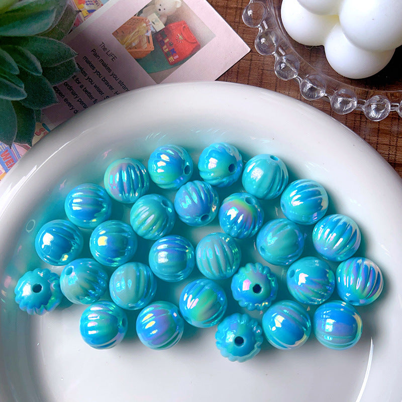 Wholesale 10pcs 14mm Colorful UV Pumpkin  Acrylic Beads