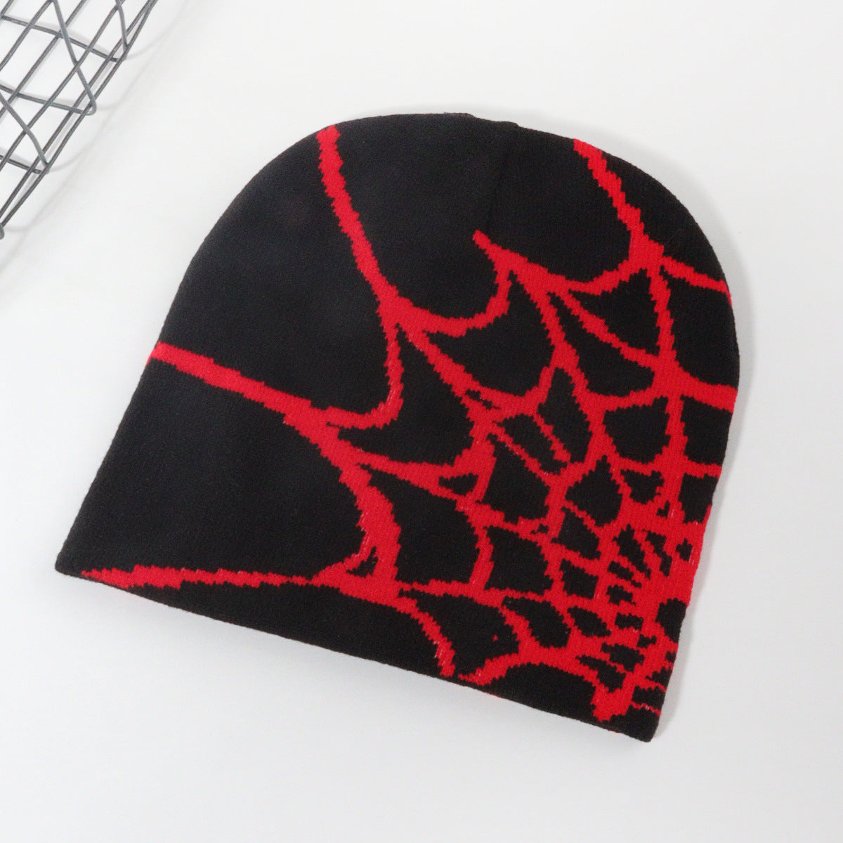 Wholesale Y2K Jacquard Knitted Hats, Spider Web Wool Hats