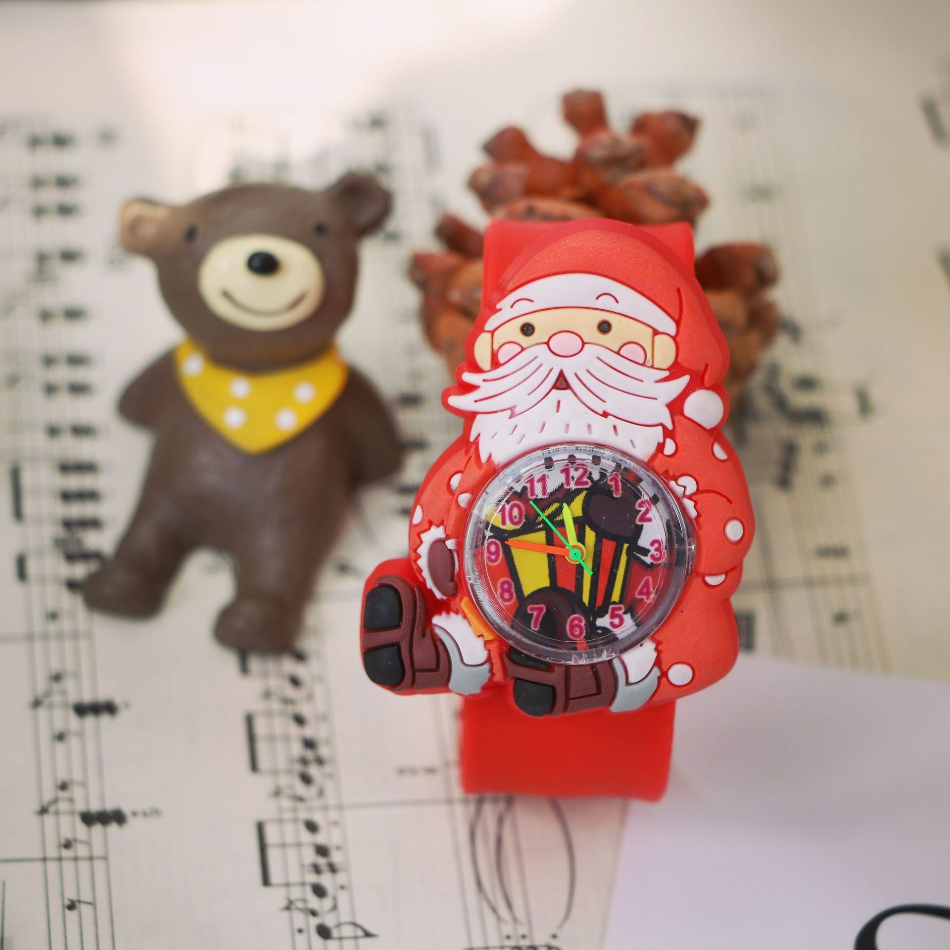 Wholesale Children's Toys Snap Ring Quartz PVC Watch