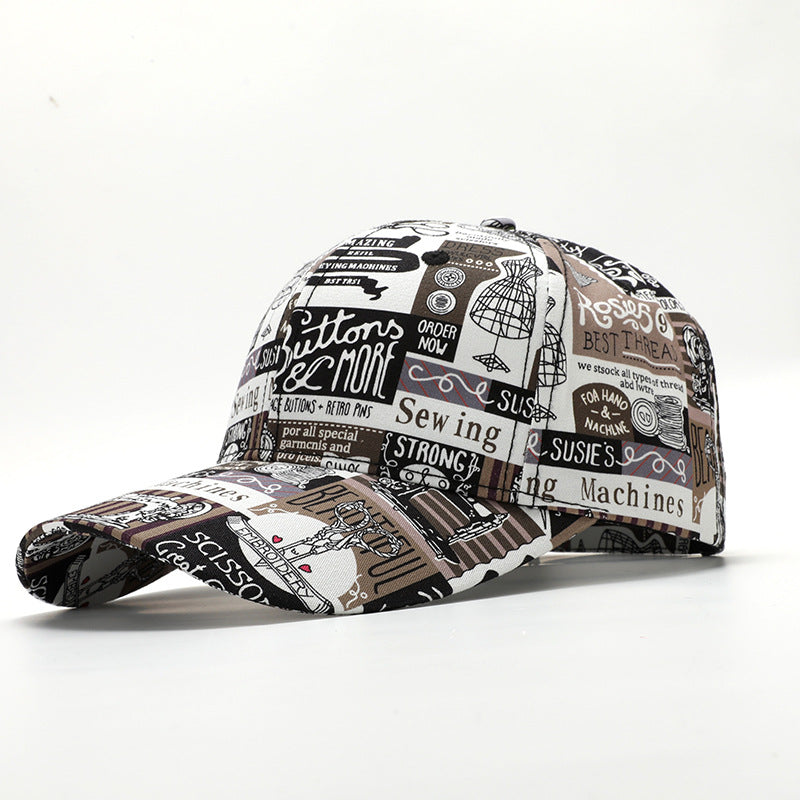 Wholesale New Hip-hop Trend Cross-border Letter Print Graffiti Cap