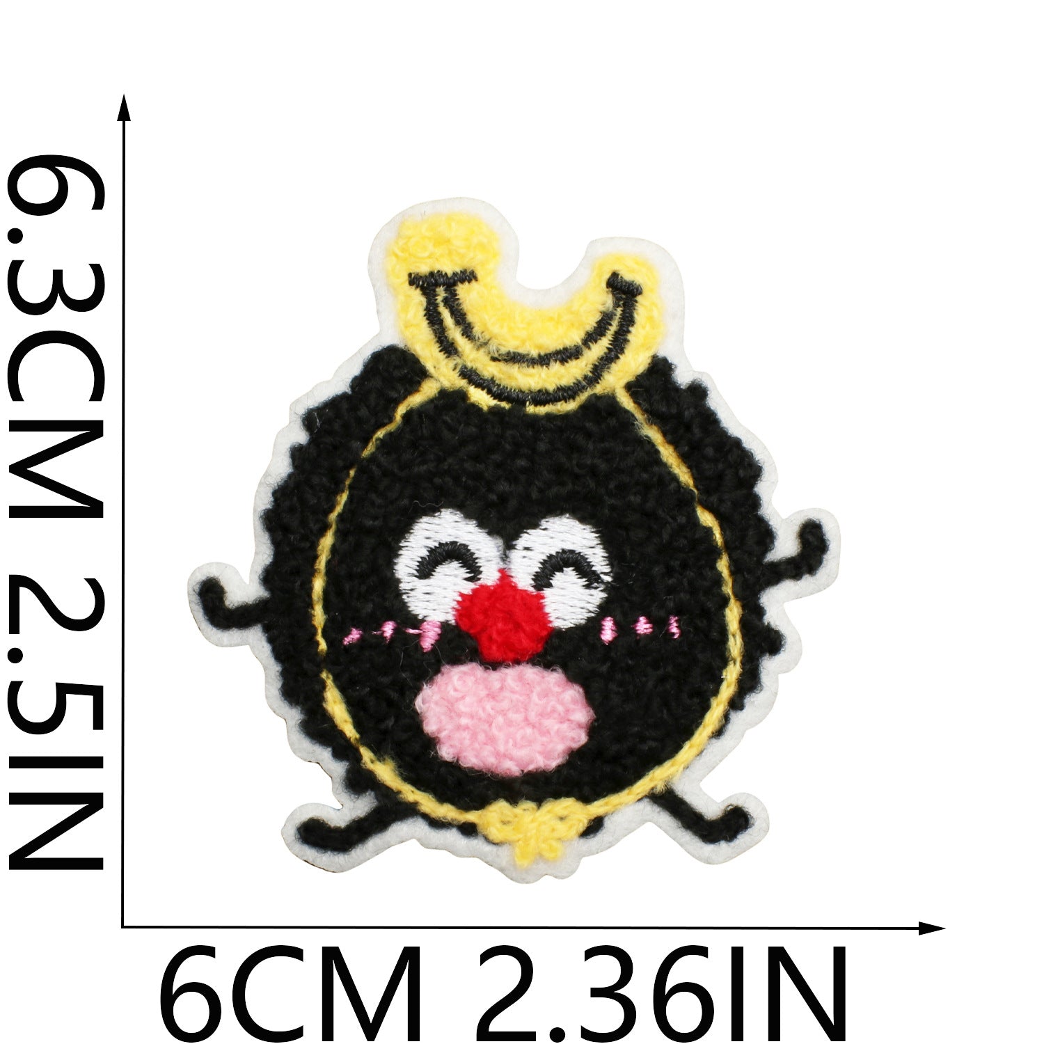 Wholesale Cute Black Coal Polyester Embroidered Patch Funny Charcoal Badge Decorative Clothing Accessory For Gift And Boutique Resale