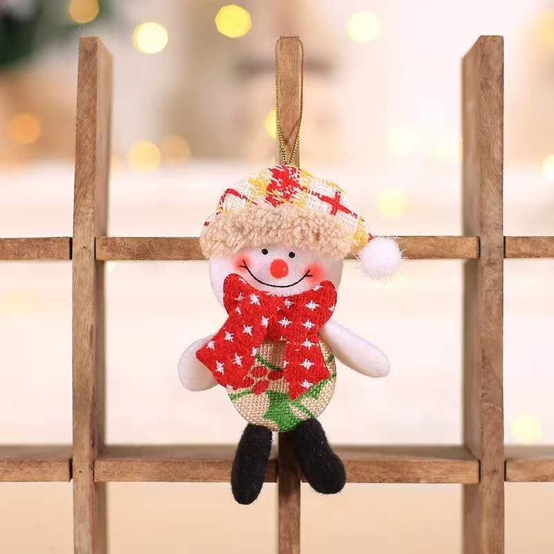 Wholesale Christmas Decoration Pendants Mini Dolls Three-dimensional Fabric Dolls