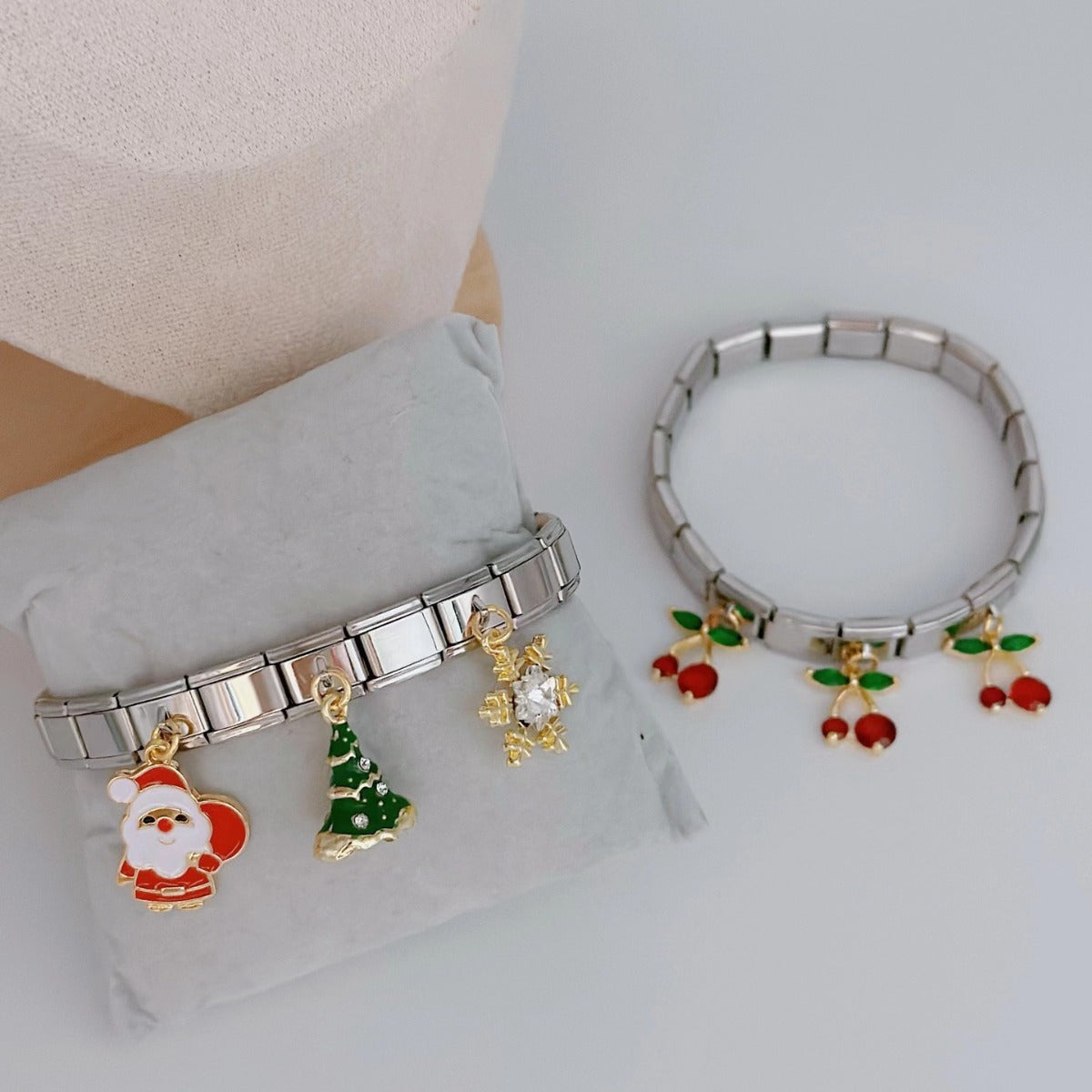 Wholesale Fruit Cherry Creative Christmas Elements Personalized Bracelet