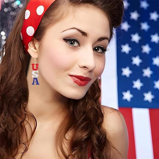 Wholesale 10pcs Independence Day layered star  Luxury Earrings