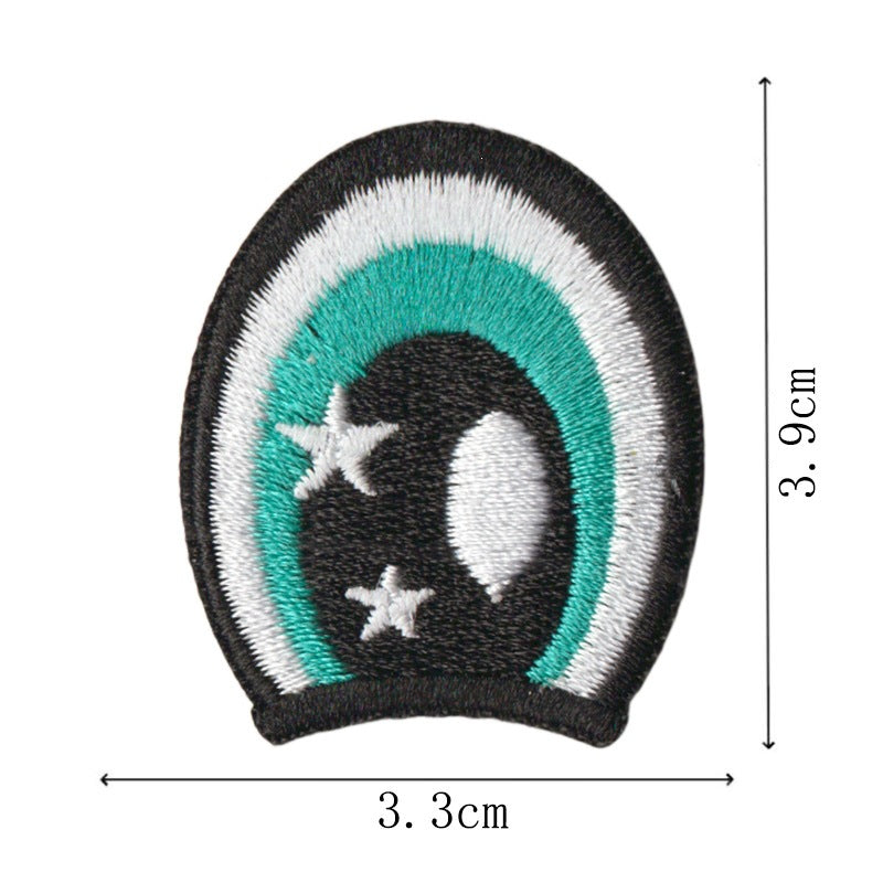 Wholesale Embroidered Cartoon Eye Patches Iron On DIY Decorative Accent For Towels Clothing Craft Supply
