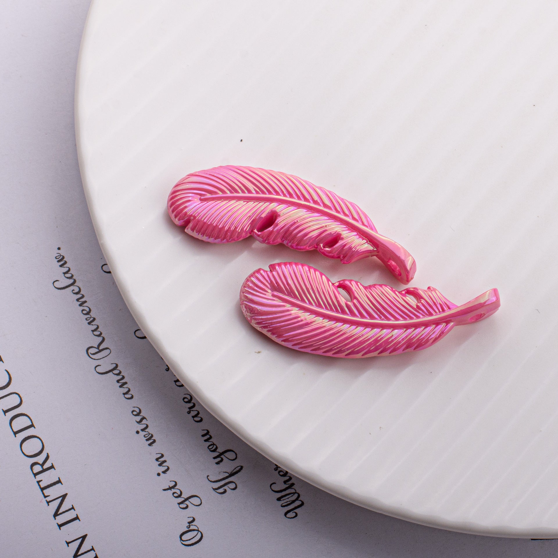 Wholesale 10pcs UV Coated Mermaid Fish Tail Acrylic Loose Beads