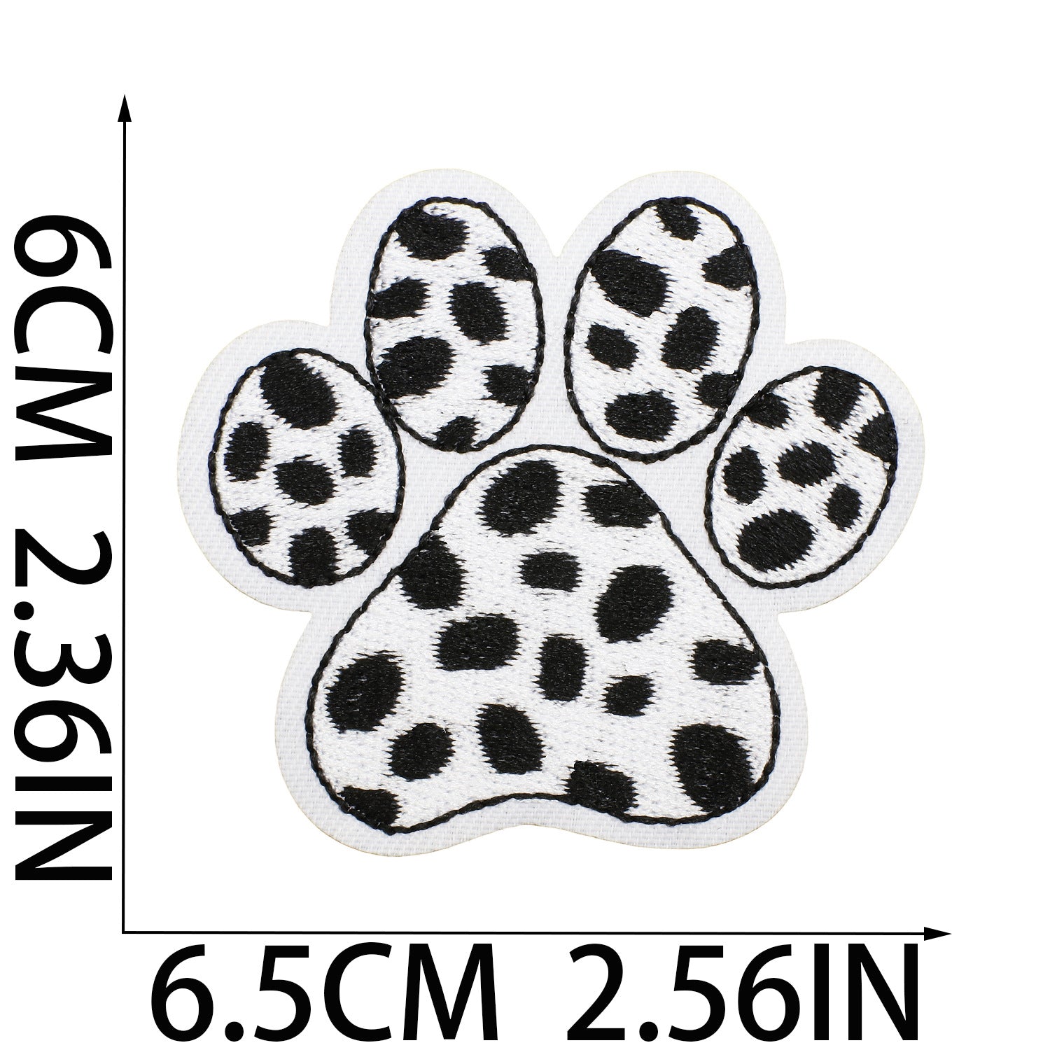 Wholesale Trendy Paw Print Embroidery Patch With Heart And Scenery Design Polyester Sew On Patch For Clothing Bags DIY Boutique Accessory