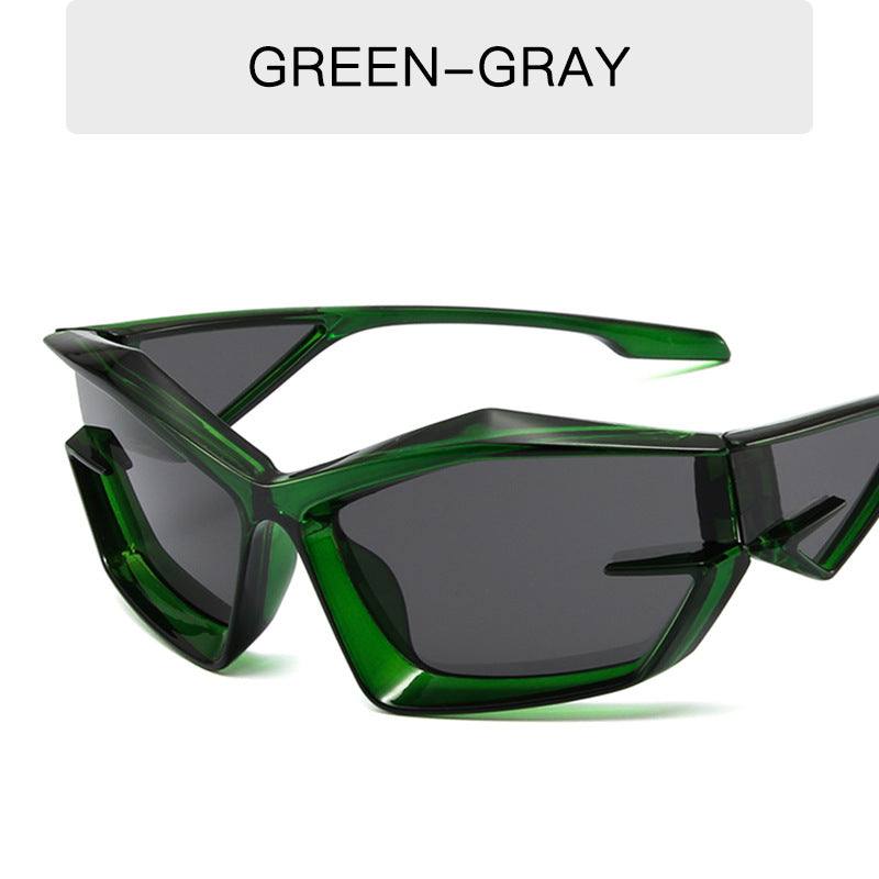 Wholesale PC Y2K Futuristic Colorful Special-shaped Sunglasses
