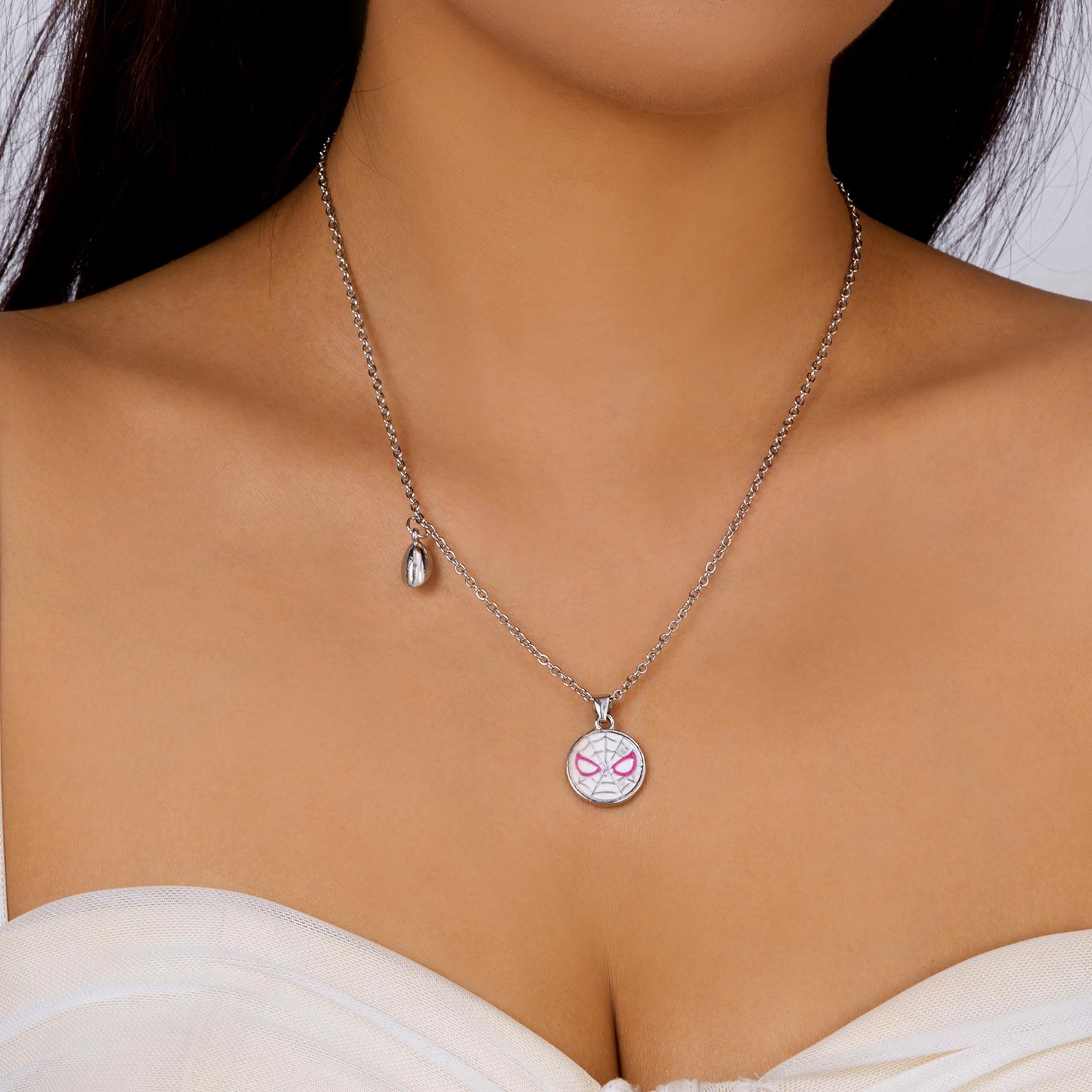 Wholesale Cartoon  Pendant Heart Magnetic  Alloy Necklace Earrings OLY Exclusive