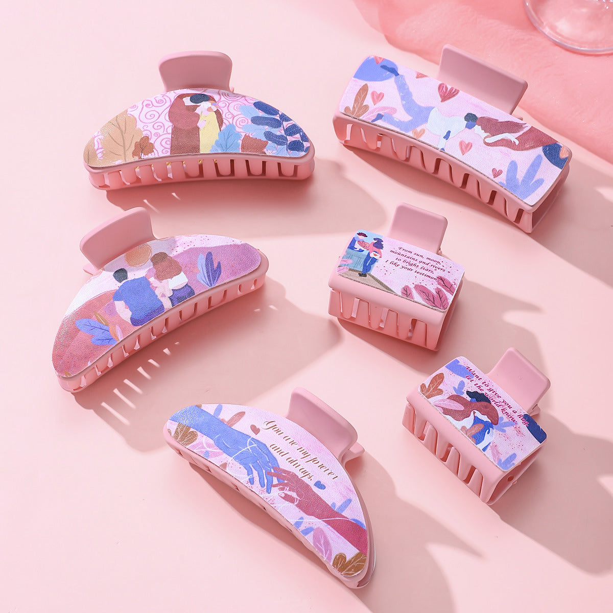 Wholesale Valentine's Day PU Leather Hair Clips