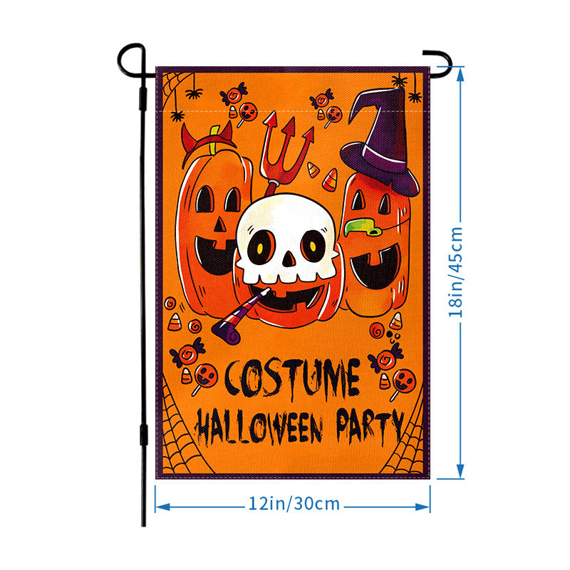 Wholesale Halloween Garden Flag Skull Hanging Flag Party Atmosphere Garden Flag