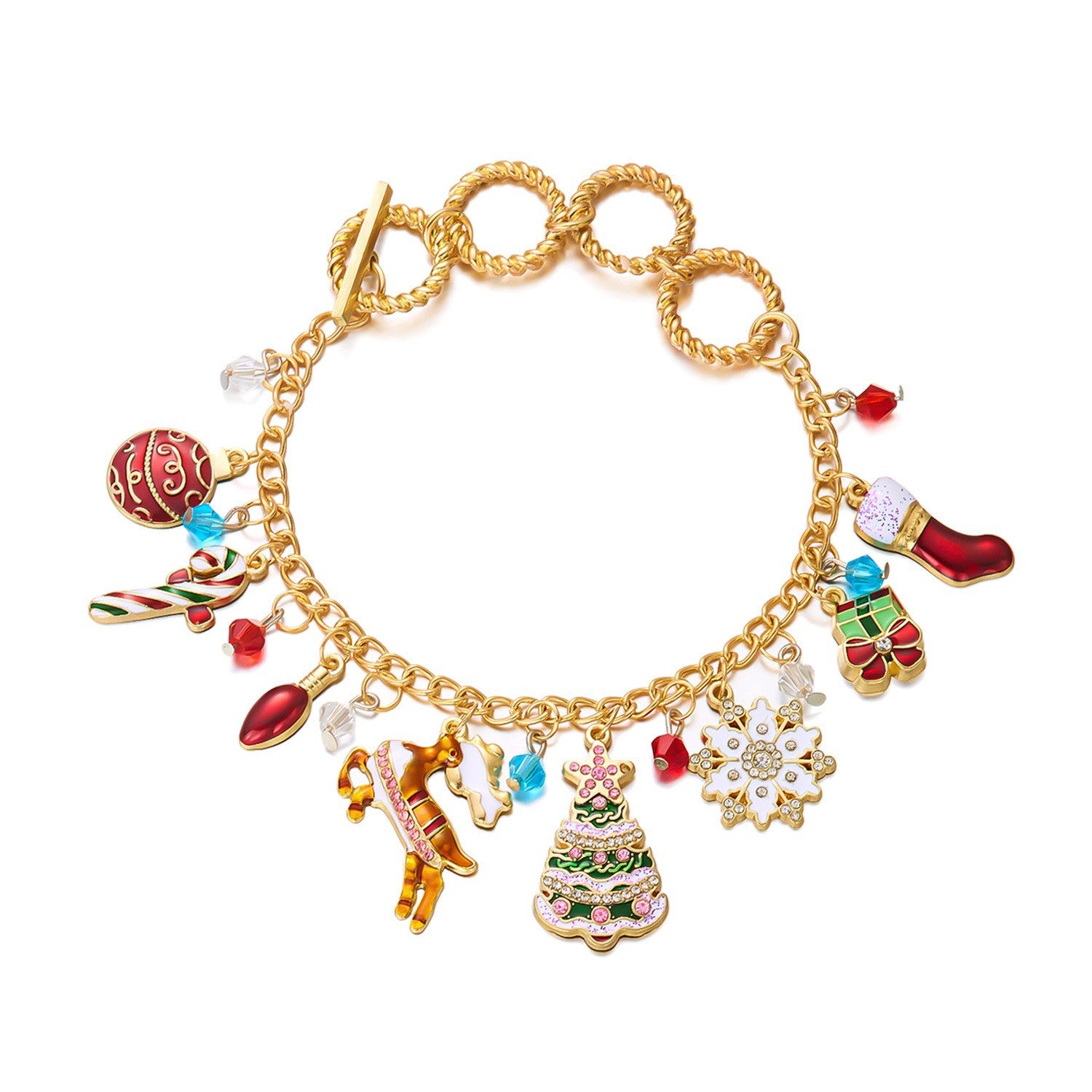 Wholesale Snowflake Reindeer Snowman Christmas Tree Necklace