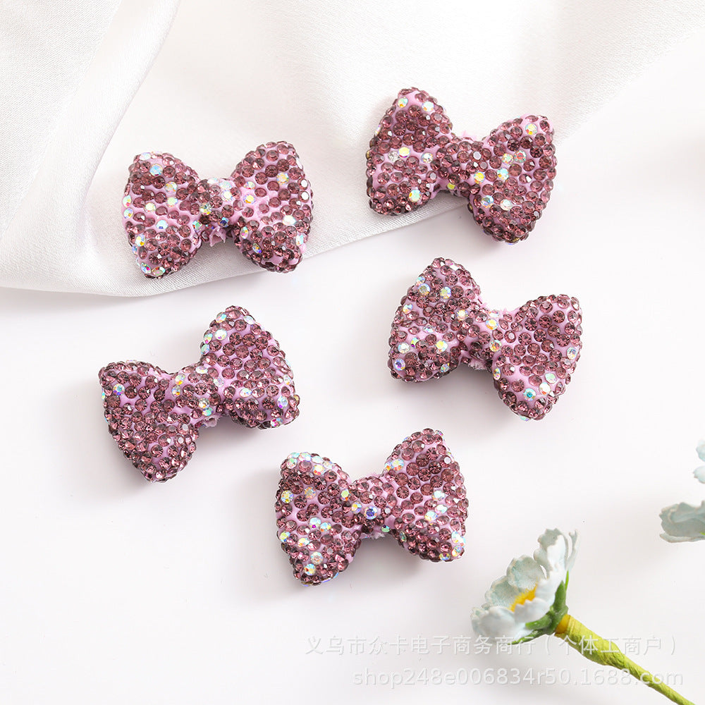 Wholesale 20pcs Gypsophila Clay Straight Hole Bow 29* 21 Bow Tie  Beaded