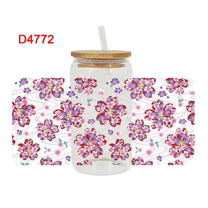 WholesaleYellow Flower Sunflower  16oz Cup UV DTF Wraps