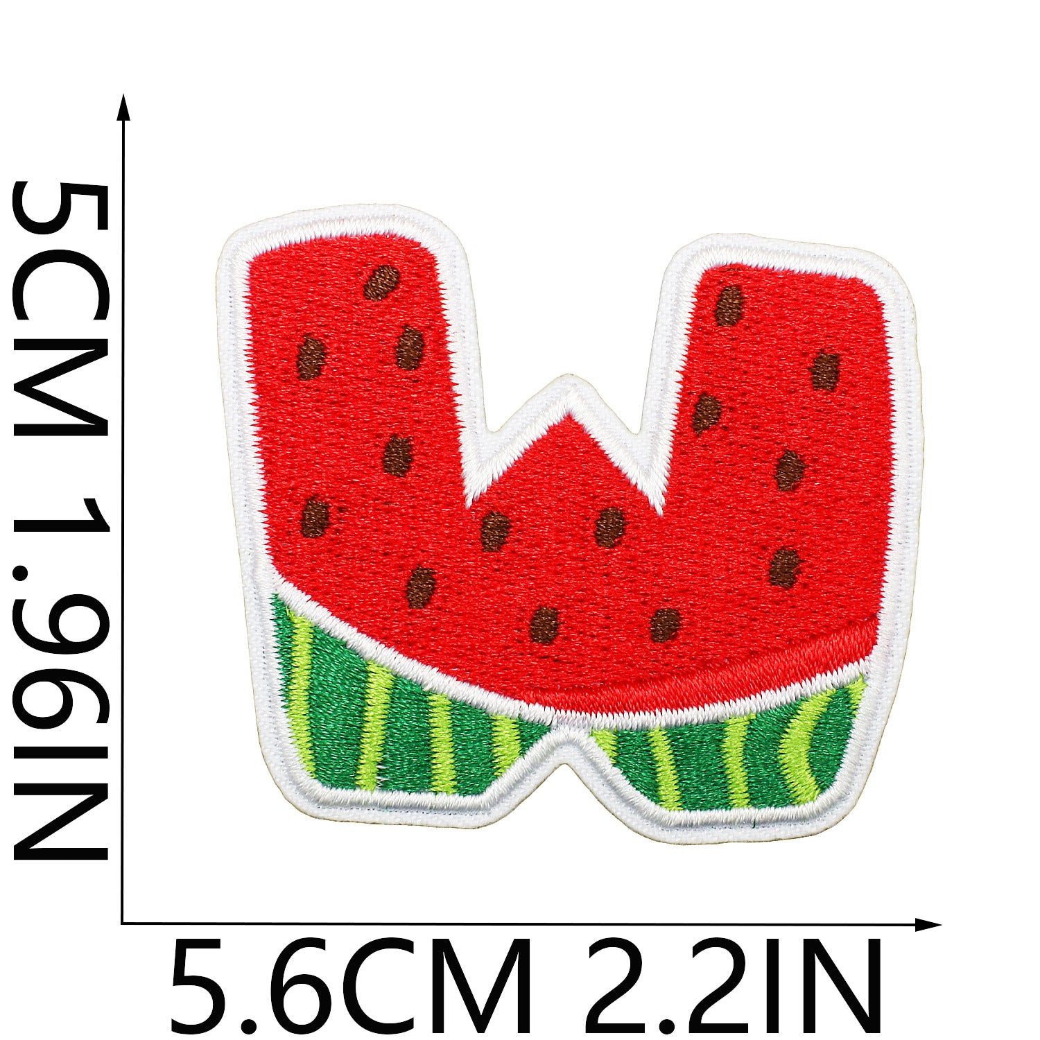 Wholesale Embroidered Watermelon Alphabet Patch Set 26 Letter Appliques For Clothing Bags And DIY Decoration