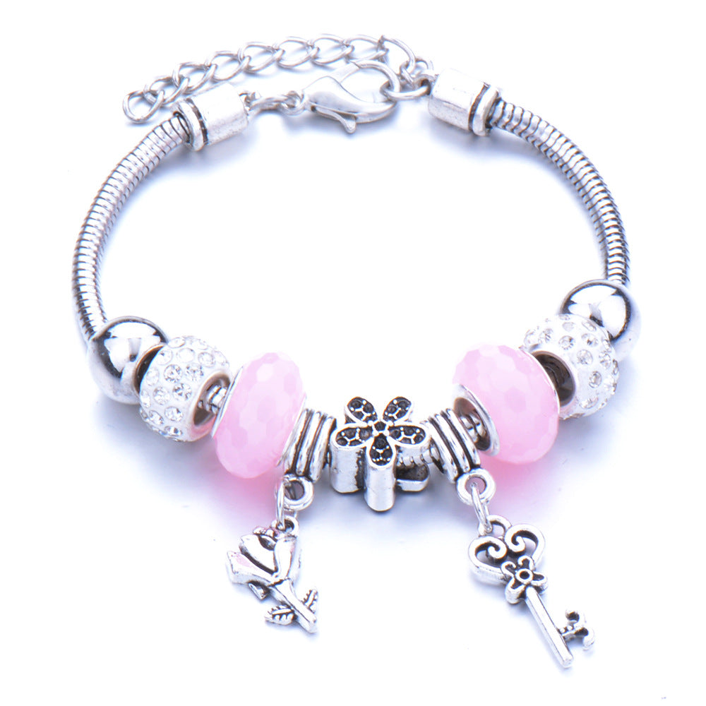 Wholesale Glass Beads and Diamond Diy Bracelet