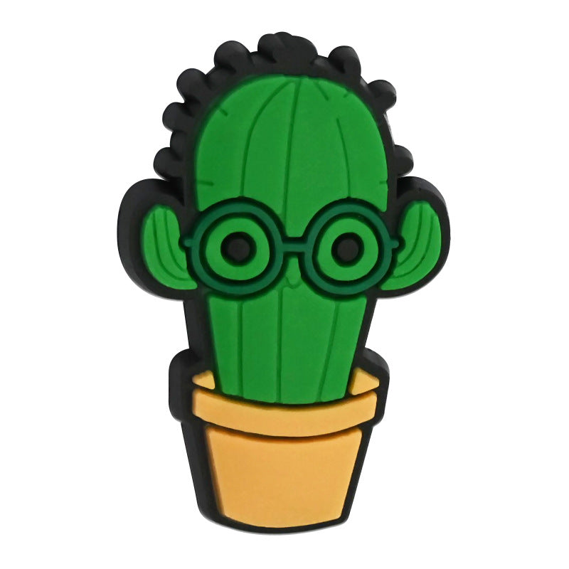 Wholesale Random 100pcs/pack Cartoon cactus plant beads Focal Beads