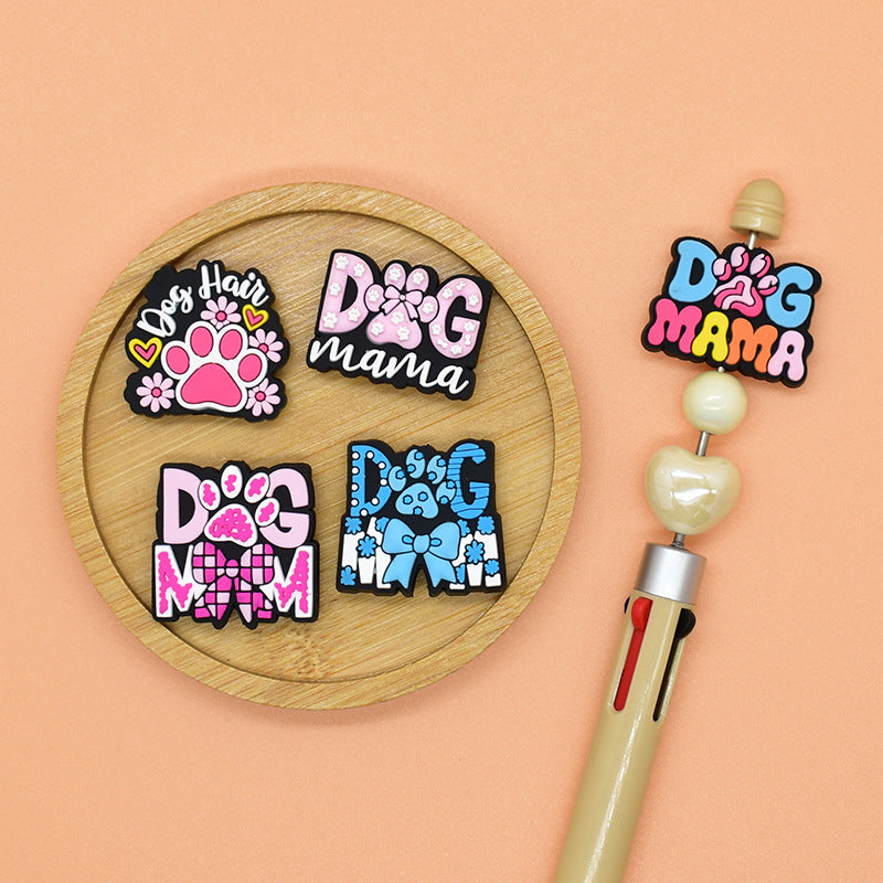 Wholesale Random 100pcs Pet Dog Phrases Letter Beads  Focal Beads