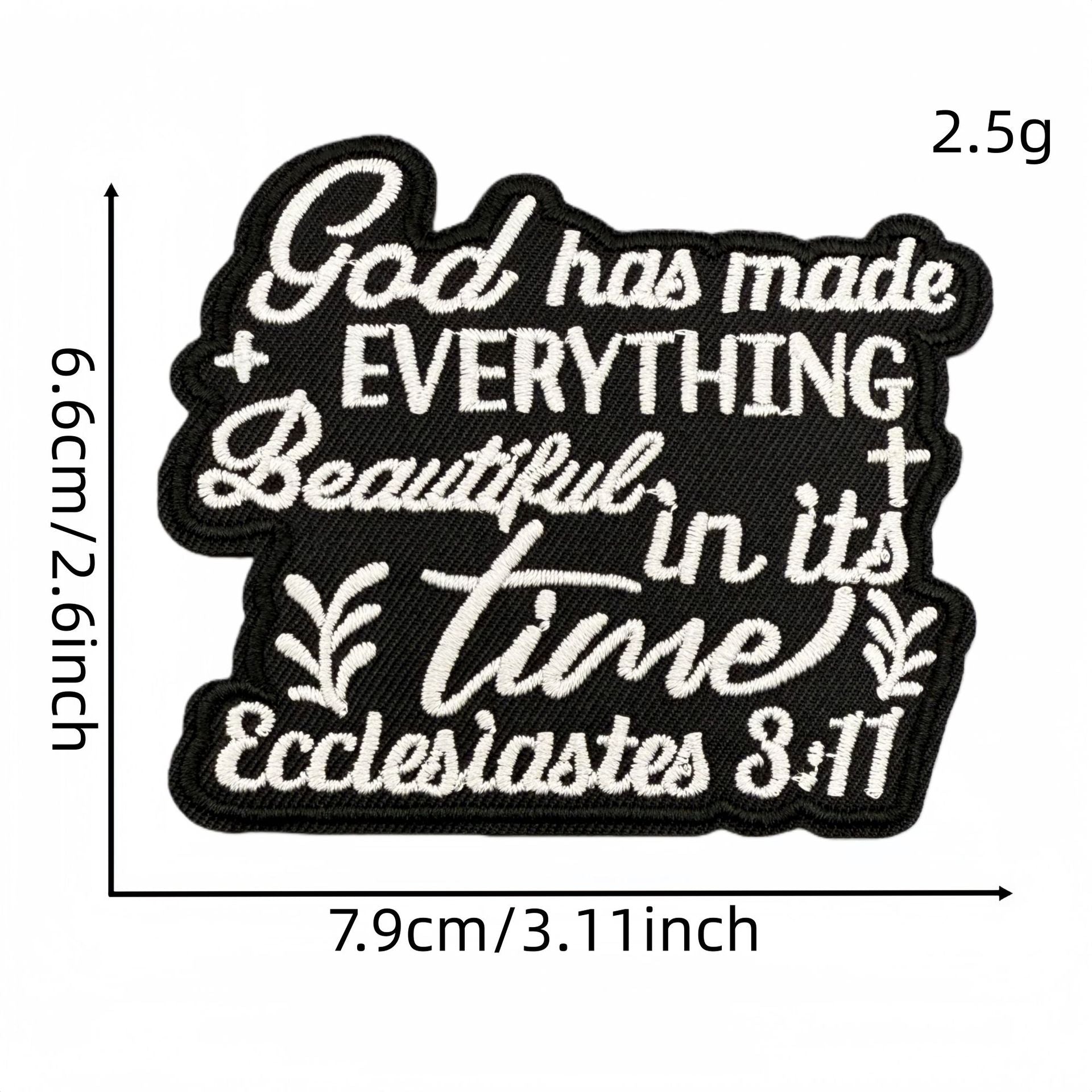 Wholesale English short sentence cartoon black and white embroidery DIY Patches