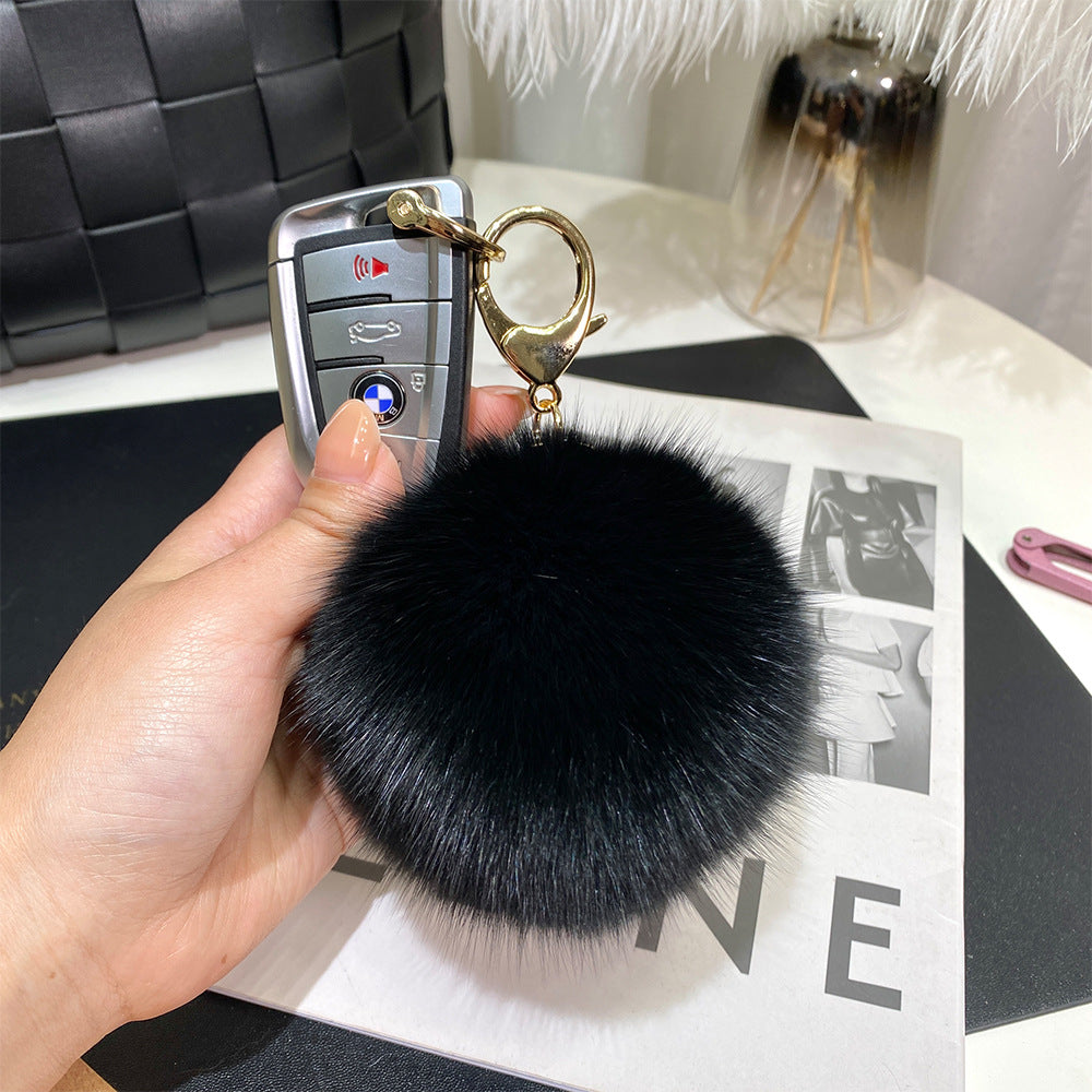 Wholesale 9cm Fur Ball Keychain