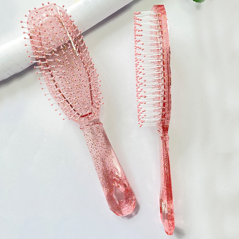 Wholesale Plastic Pink Transparent Massage Combs