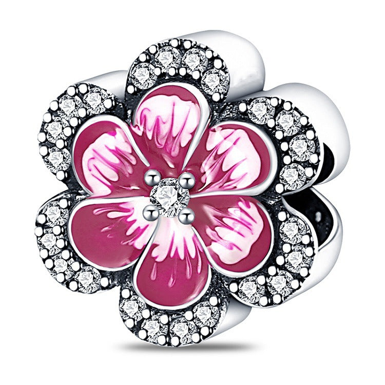 Wholesale Chrysanthemum Sunflower Beads Silver Plated Charms