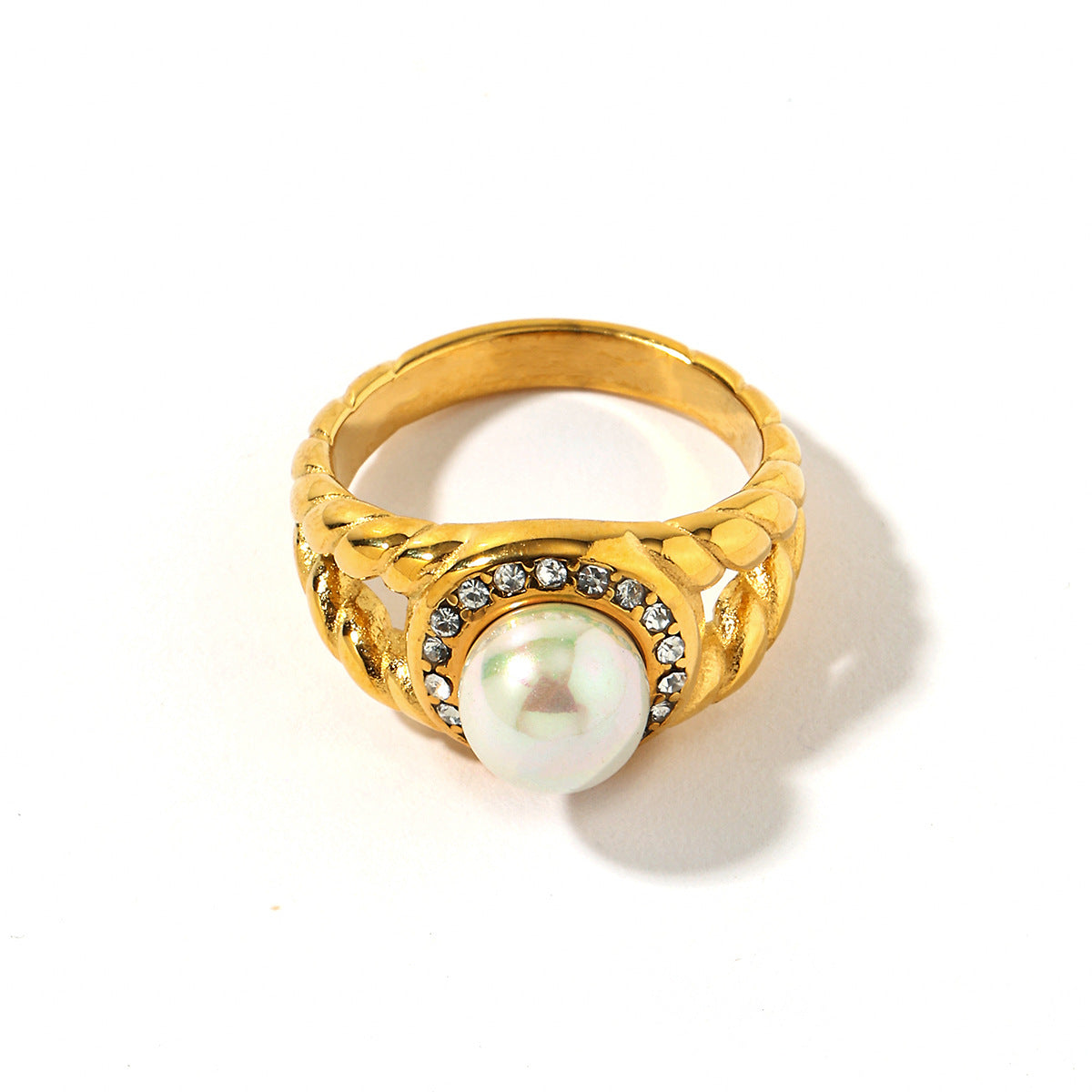 Wholesale Steel Stainless Steel Ring Vintage Round Irregular Rings