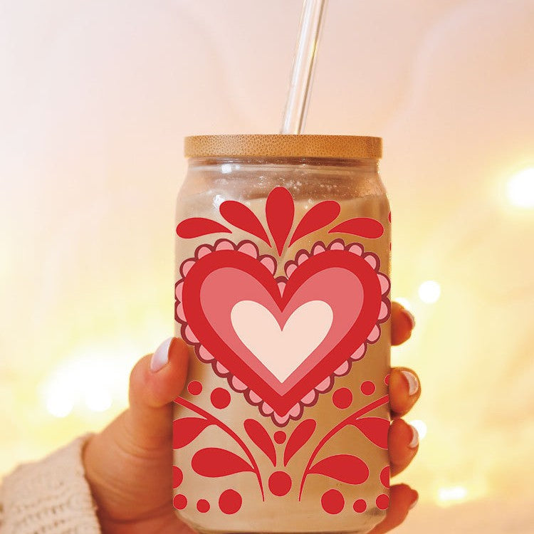 Wholesale Love Coffee Beverage Series  16oz Cup UV DTF Wraps