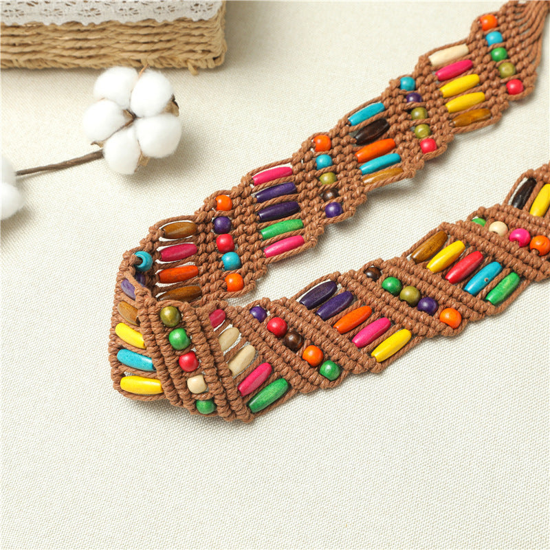 Wholesale Ethnic style braided Chinese knot belt