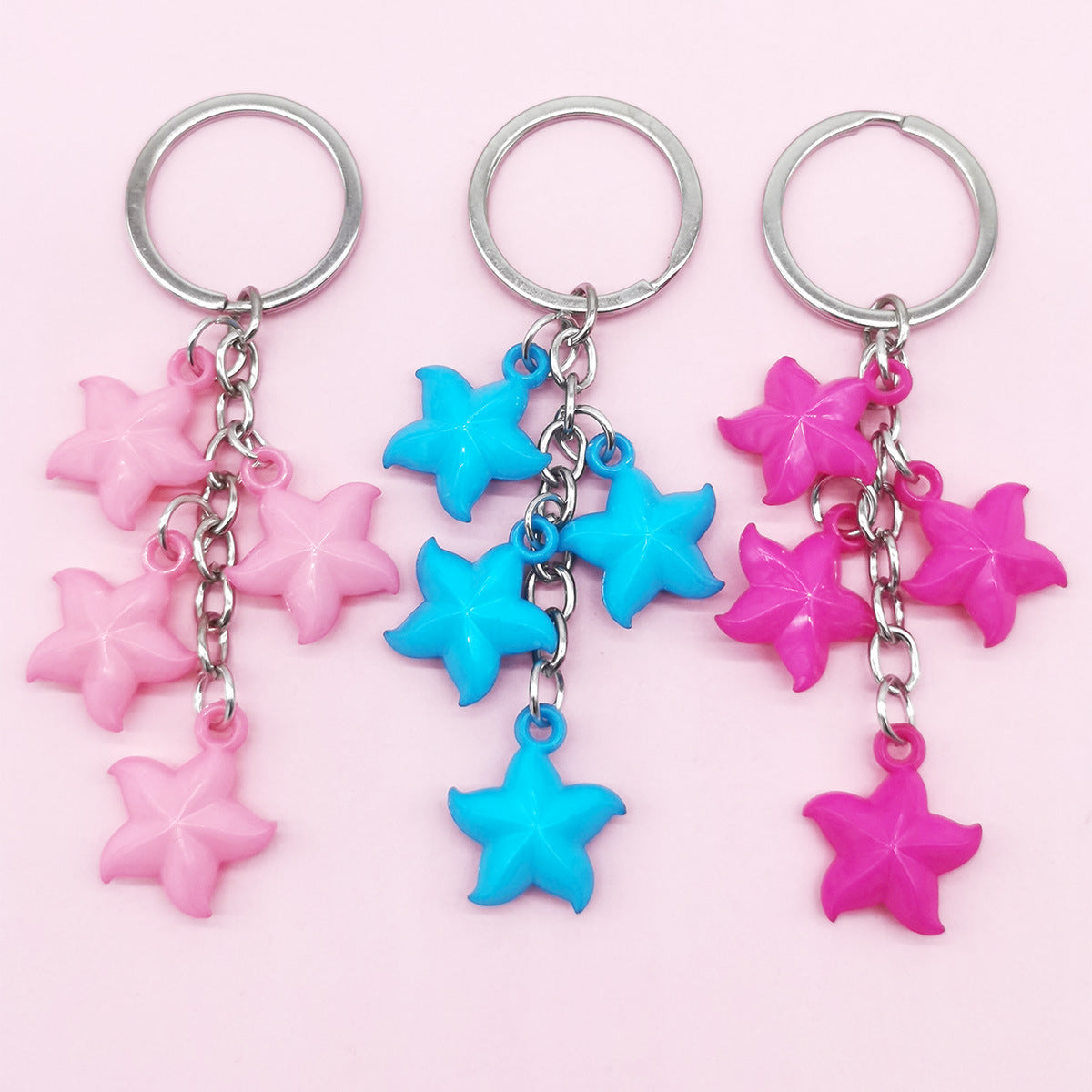 Wholesale Acrylic Starfish Keychain Small Pendant Gifts