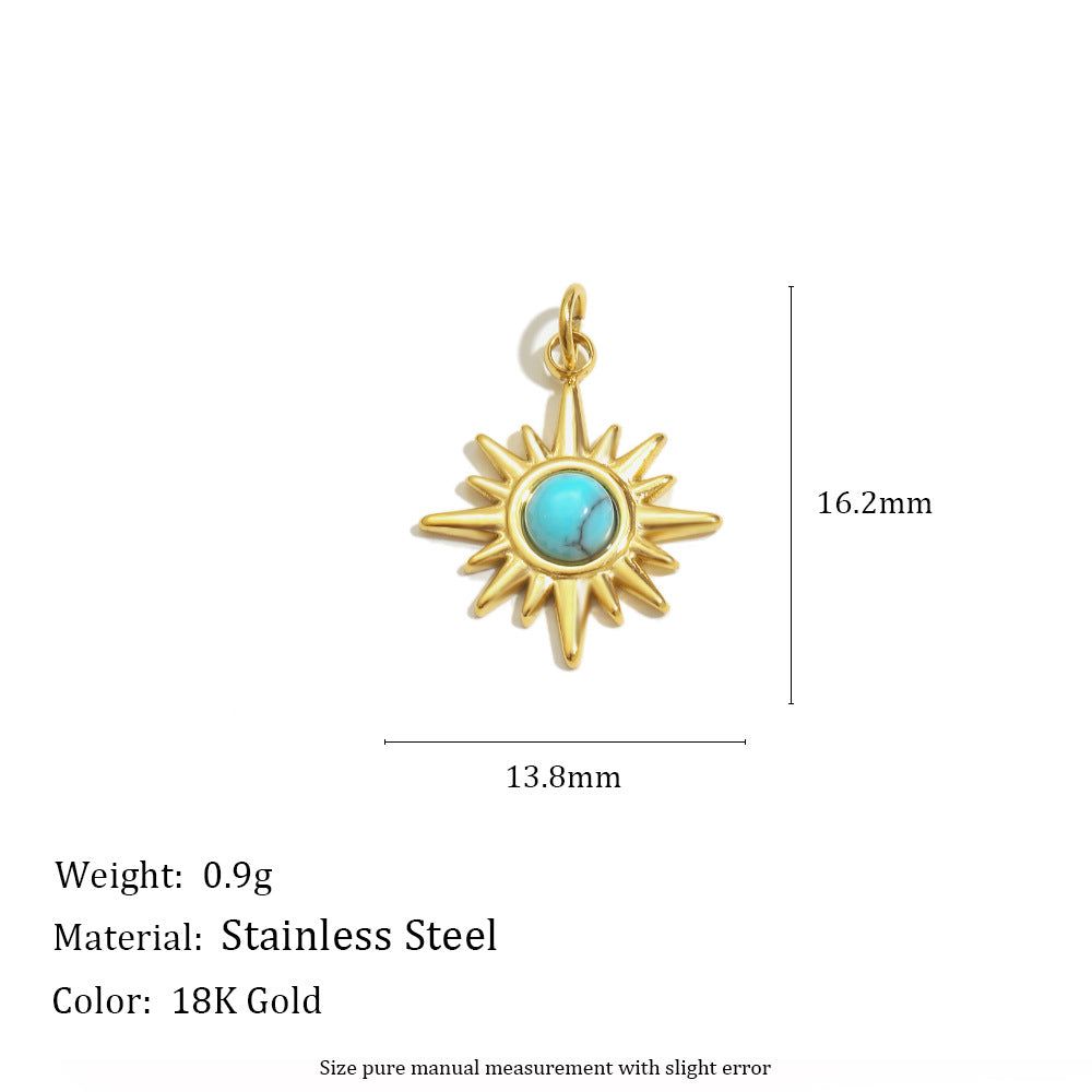 Wholesale Golden seahorse bow tie five-pointed star denim boots pendant