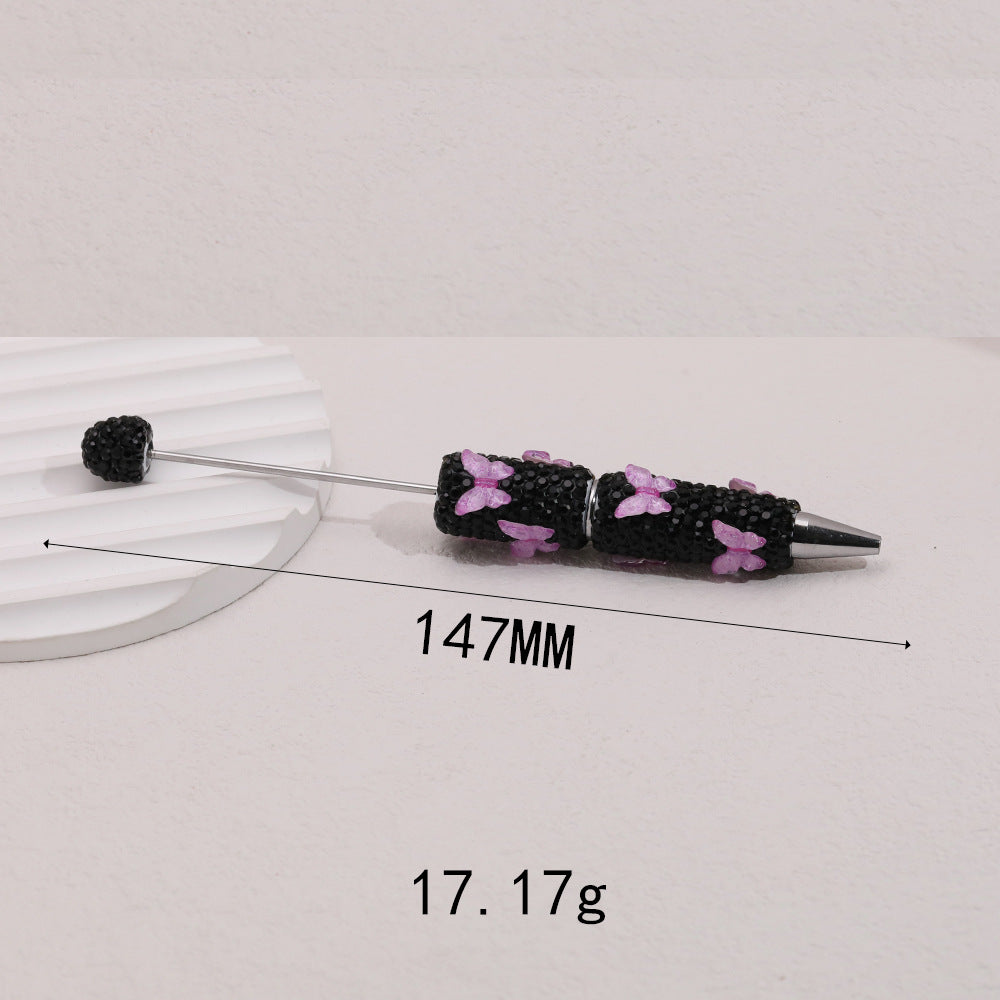 Wholesale  5pcs Butterfly Soft Clay Full Diamond Fancy Beadable Pens